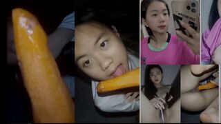 thùy trang 2k10 mới móc có xíu mà nước lồn tè le
